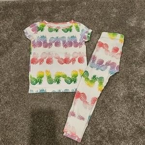 Gap Rainbow Pineapple PJ's Sz 4